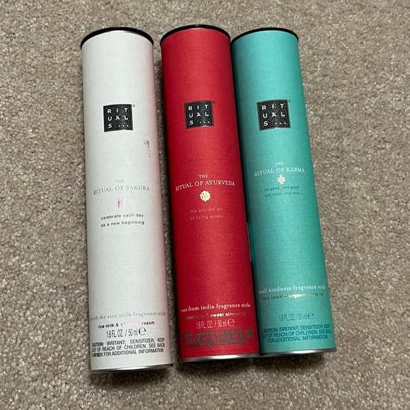 The Ritual of Karma Fragrance Sticks 1.6 oz Home Diffuser New in box white only - Picture 2 of 5